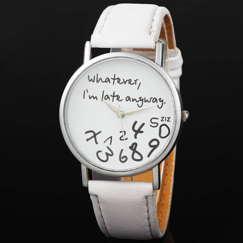 STUNNING HUMOROUS FASHIONABLE LADIES WATCH - COLOUR CO-ORDINATED ACCESSORY - ATTRACT ATTENTION